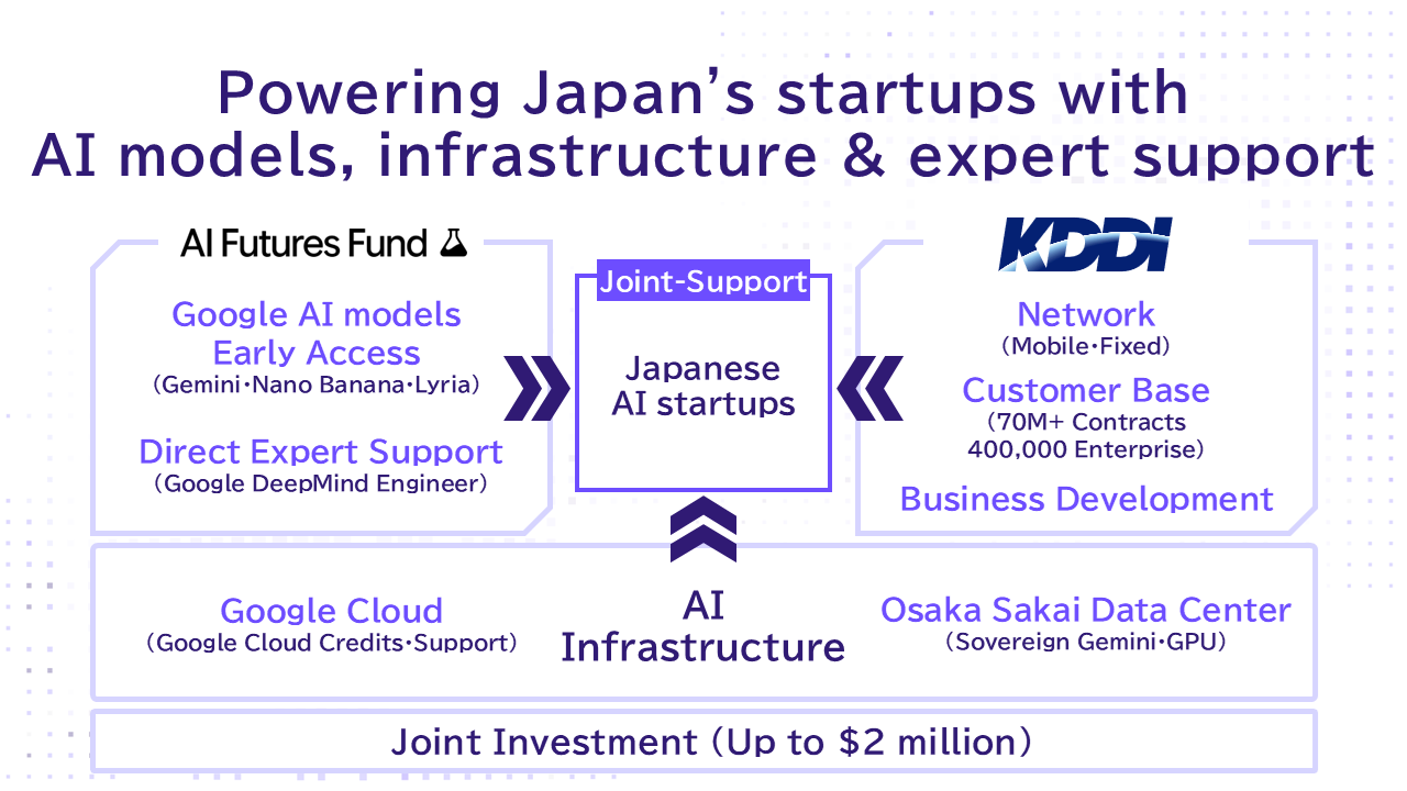 Overview diagram of support programs for startups