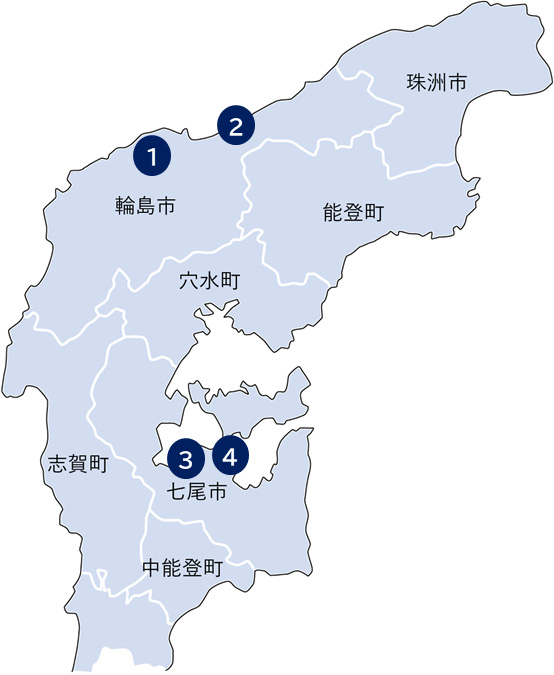 常設場所の地図