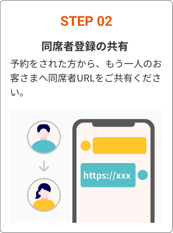 STEP 02 同席者登録の共有